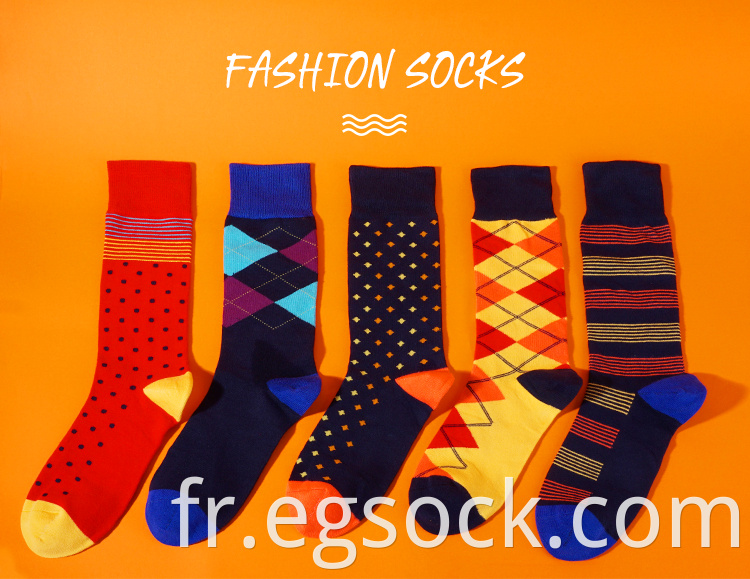 Dress Socks With Colorful Designs